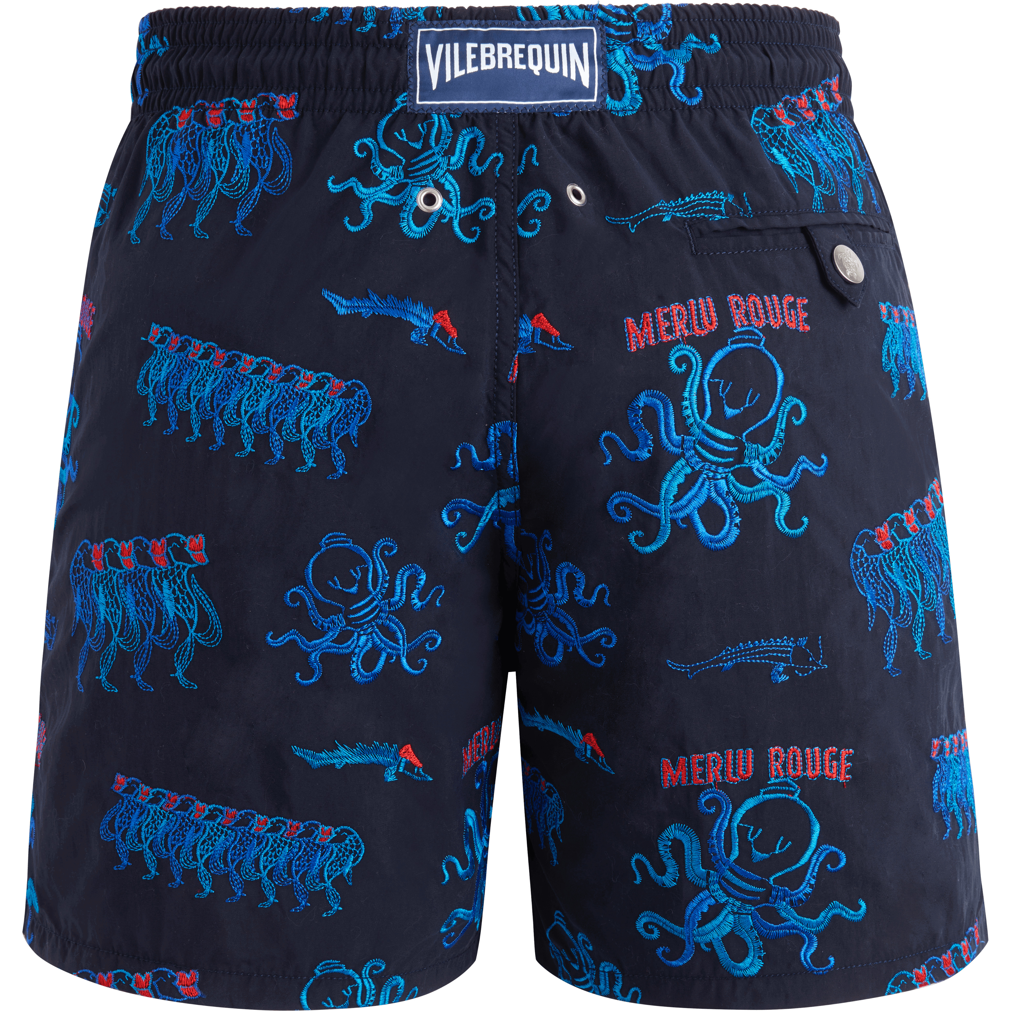 Men Swim Trunks Embroidered Au Merlu Rouge - Limited Edition - 2