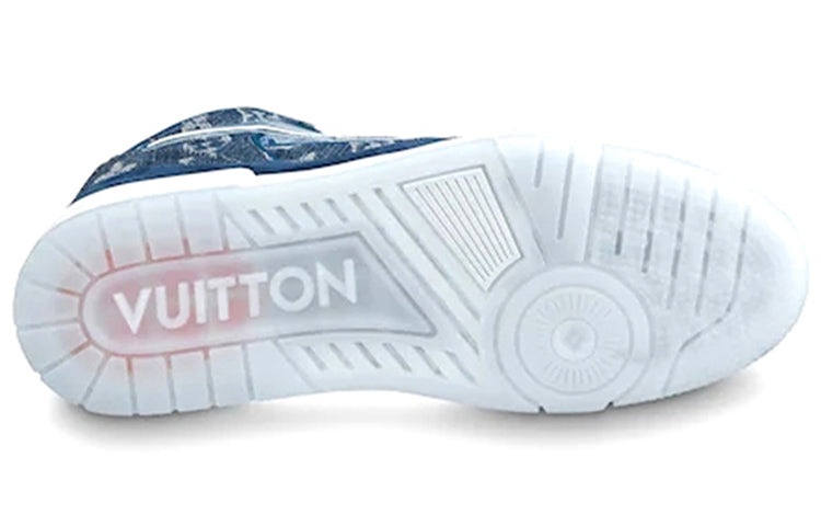 LOUIS VUITTON Trainer Ankle Sneakers 'Denim Monogram' 1A8MF - 5