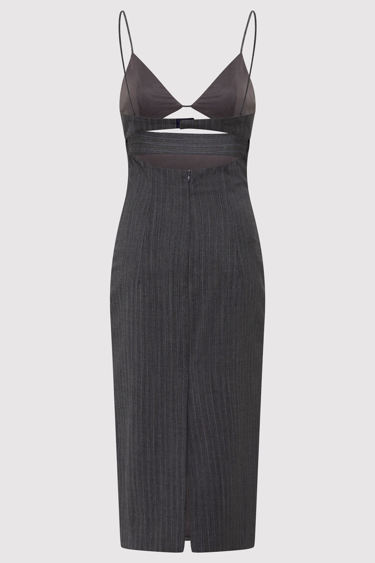 Pinstripe Bra Dress - Stone Blue Stripe - 7