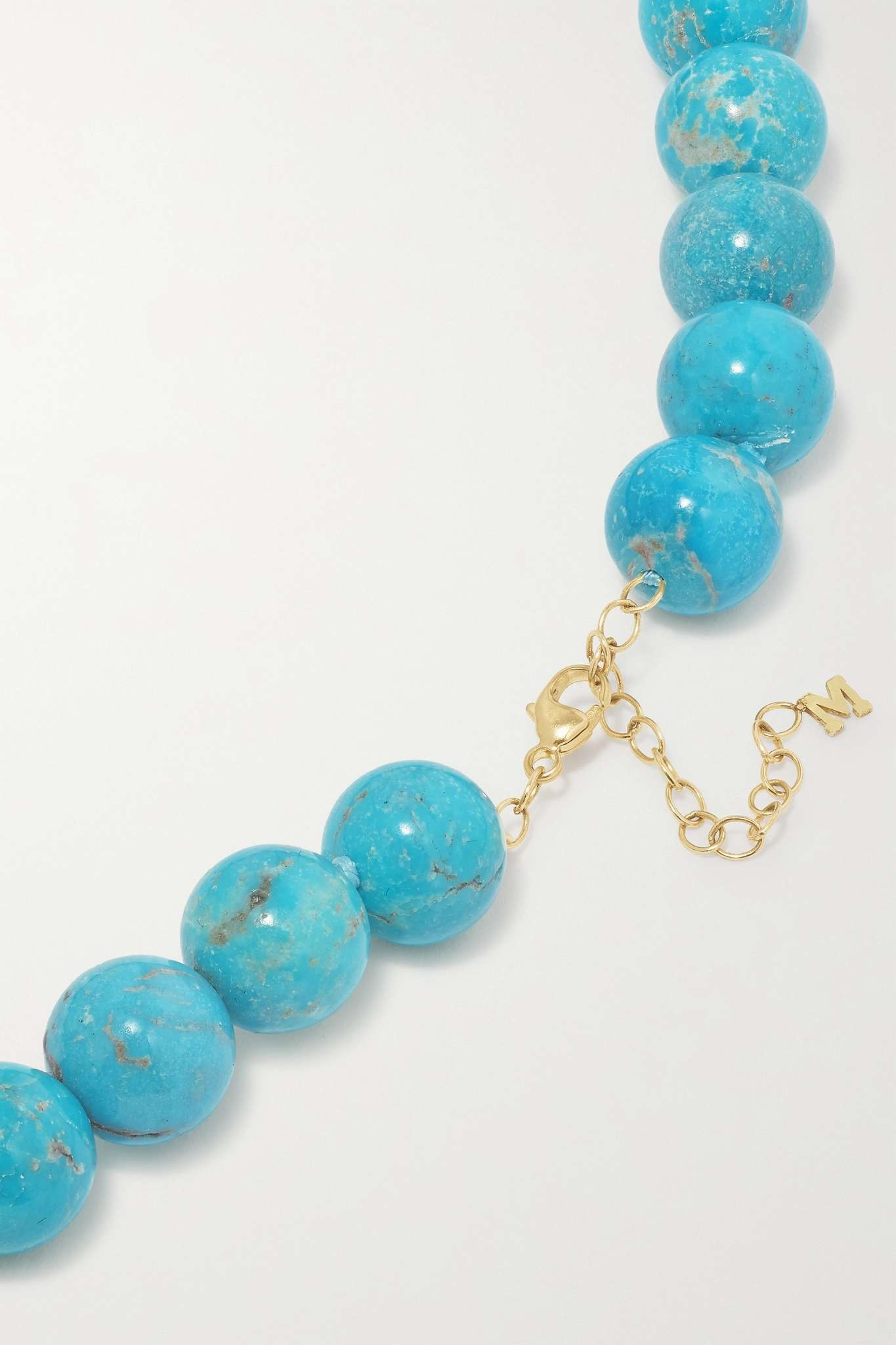 14-karat gold turquoise necklace - 3