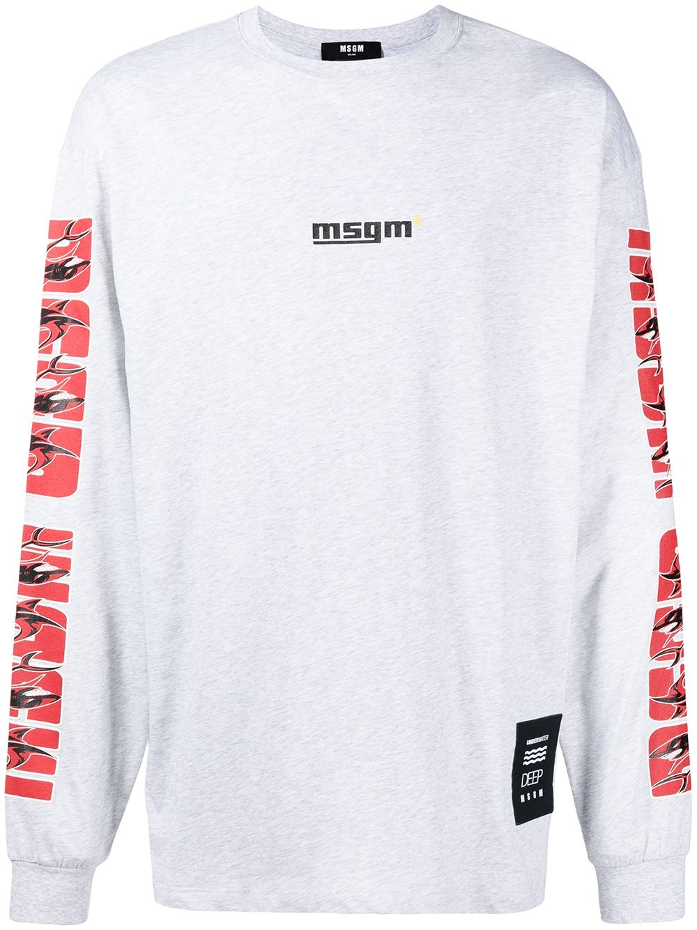 logo-print long-sleeve T-shirt - 1