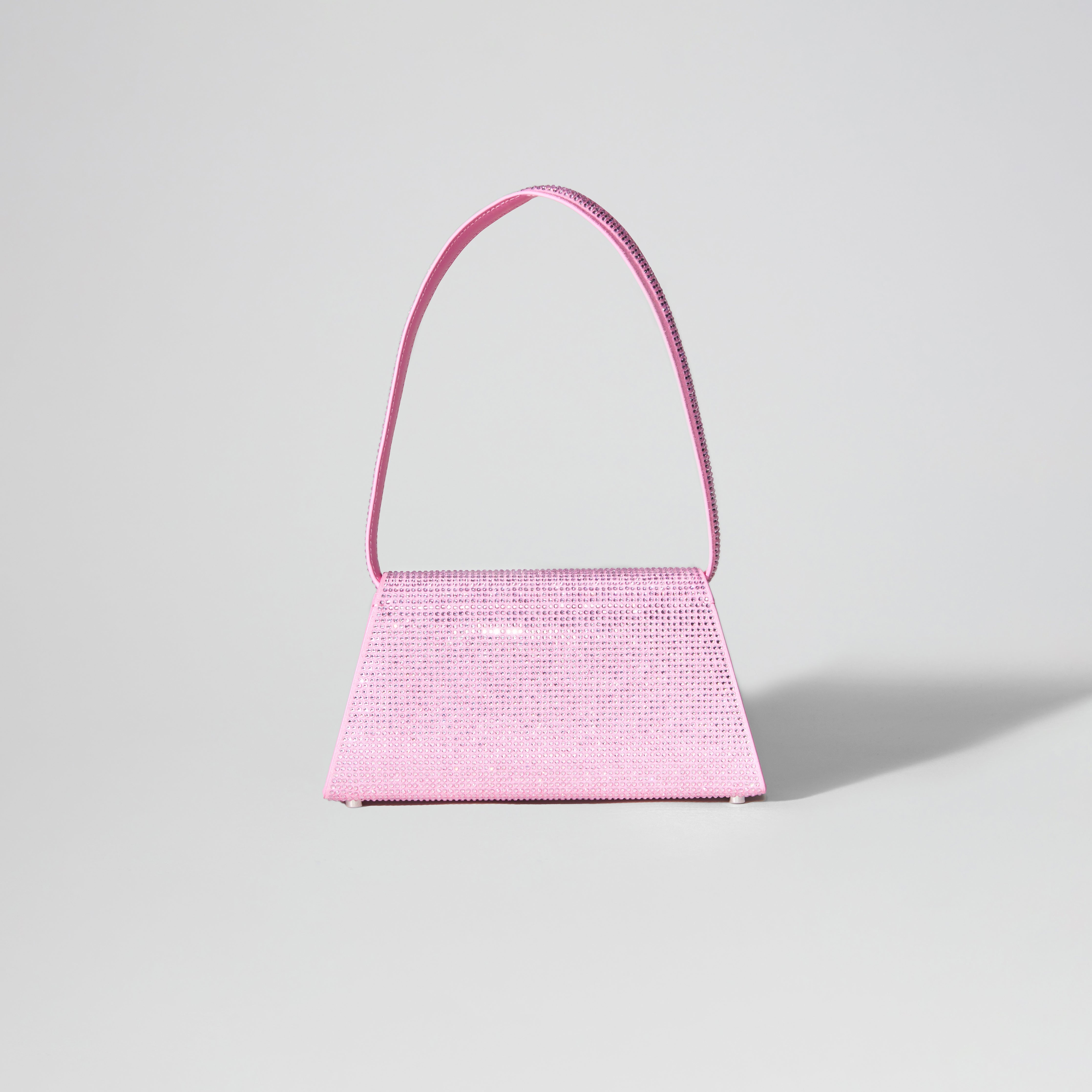 Pink Rhinestone Bow Mini Shoulder Bag - 3