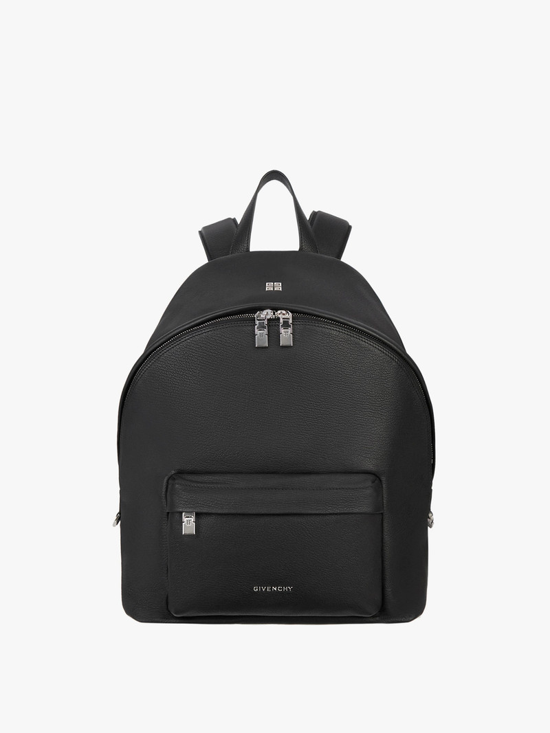 DOUBLE U BACKPACK IN GRAINED LEATHER 1