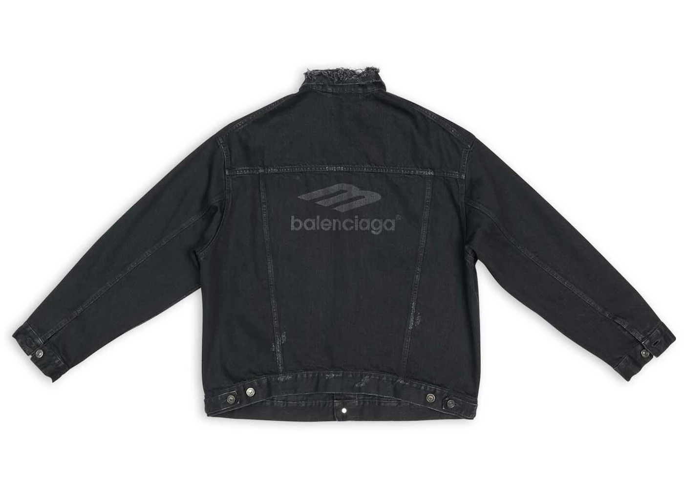 Balenciaga 3B Sports Icon Large Fit Jacket Black - 2