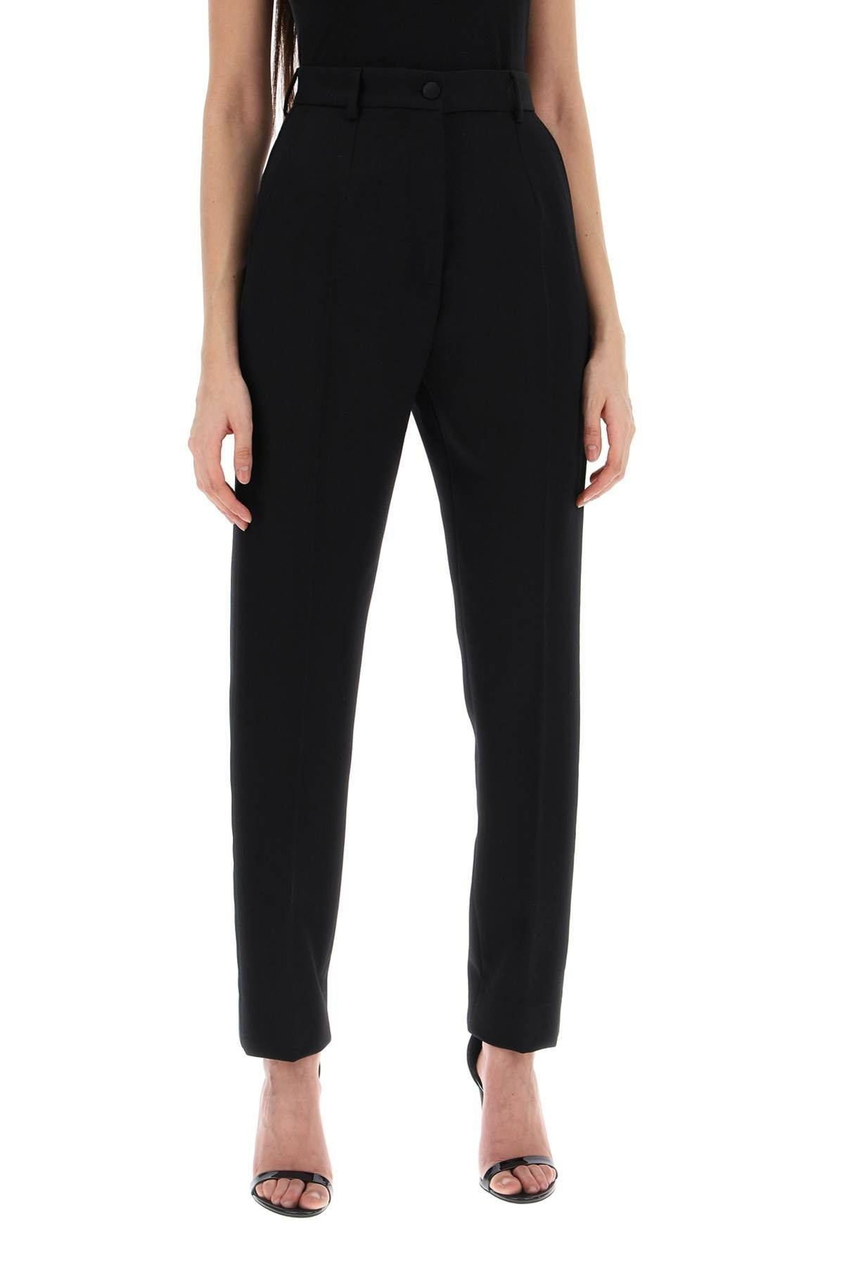 WOOL GABARDINE CIGARETTE PANTS. - 3