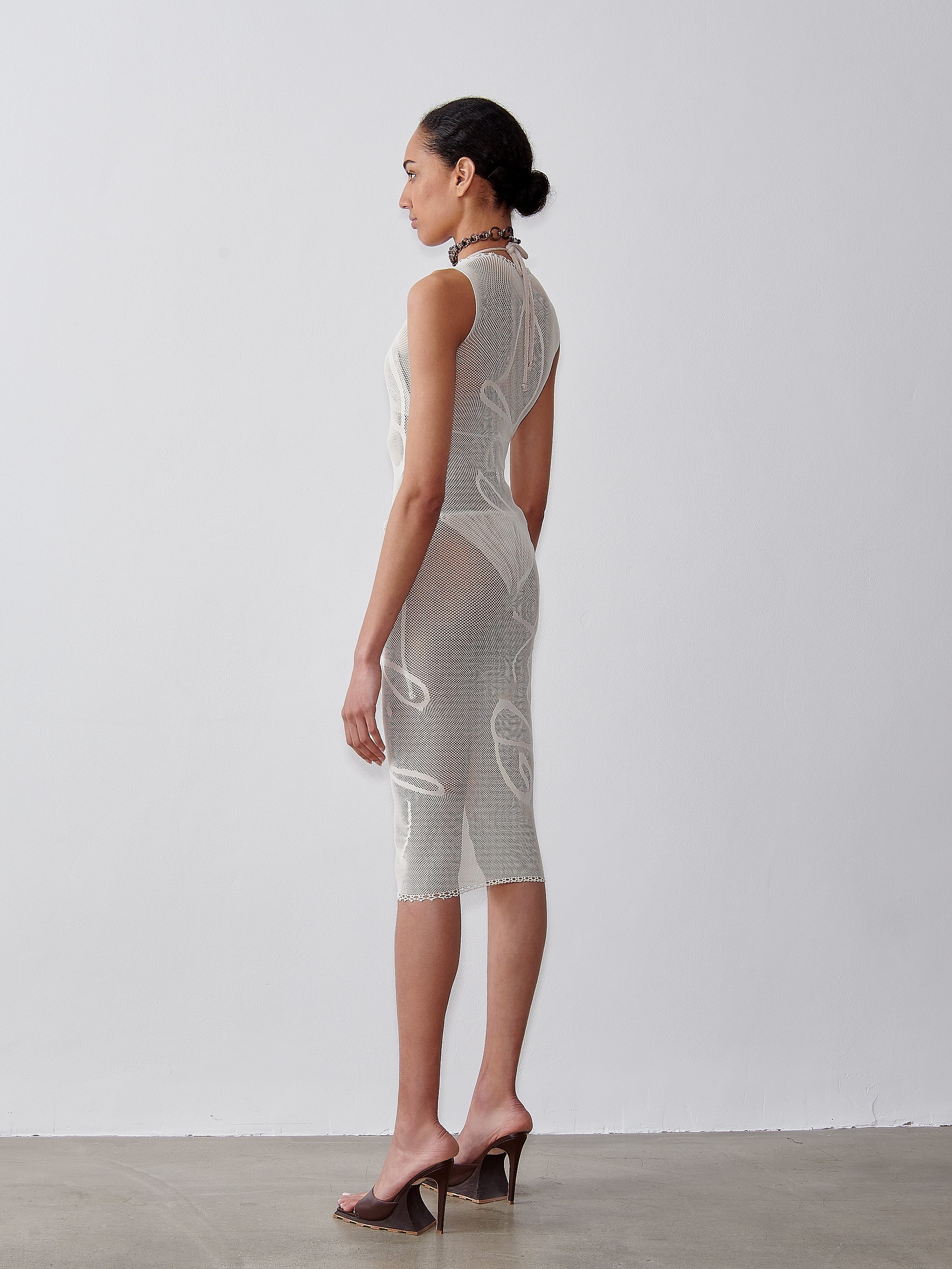 ALOHA MIDI DRESS BUTTER - 3