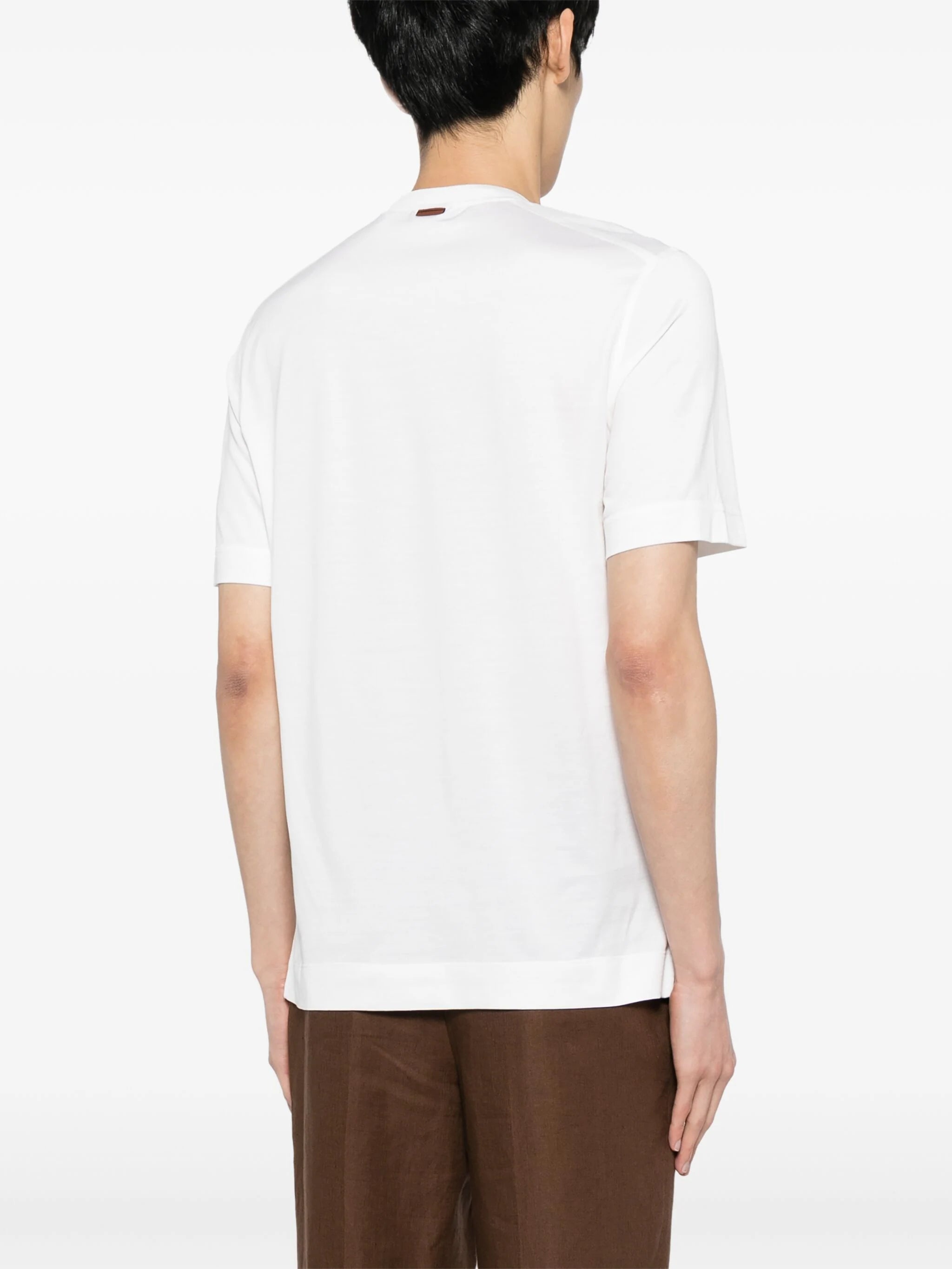 CREW-NECK SILK-BLEND T-SHIRT - 3