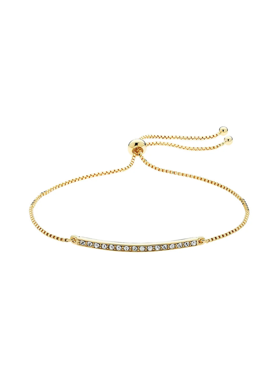 GOLD CRYSTAL BAR BRACELET - 1