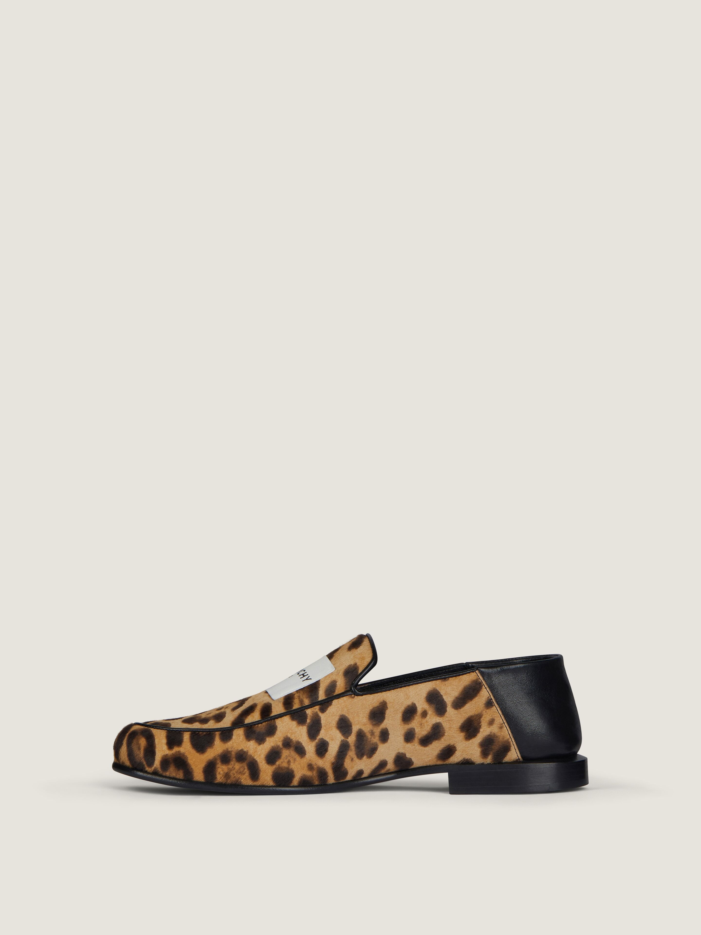 LABEL LOAFERS IN LEATHER WITH LEOPARD PRINT - 3