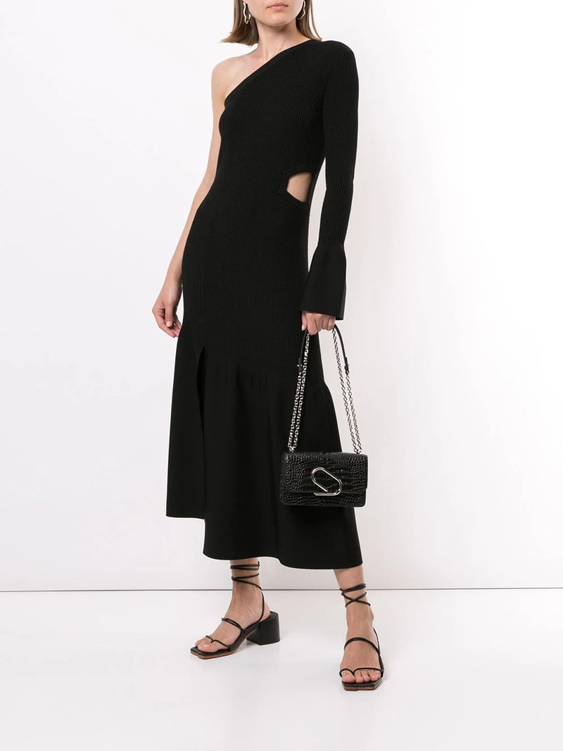 3.1 Phillip Lim one-sleeve ribbed cutout dress outlook