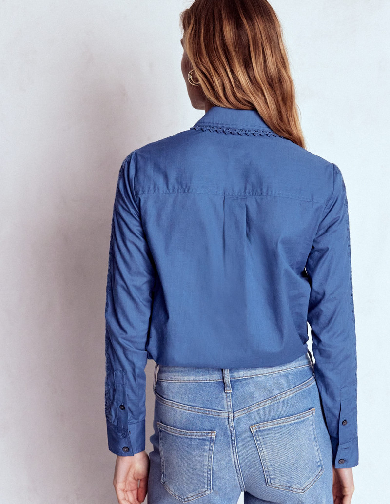Sienna Broderie Detail Shirt-Denim Blue 4