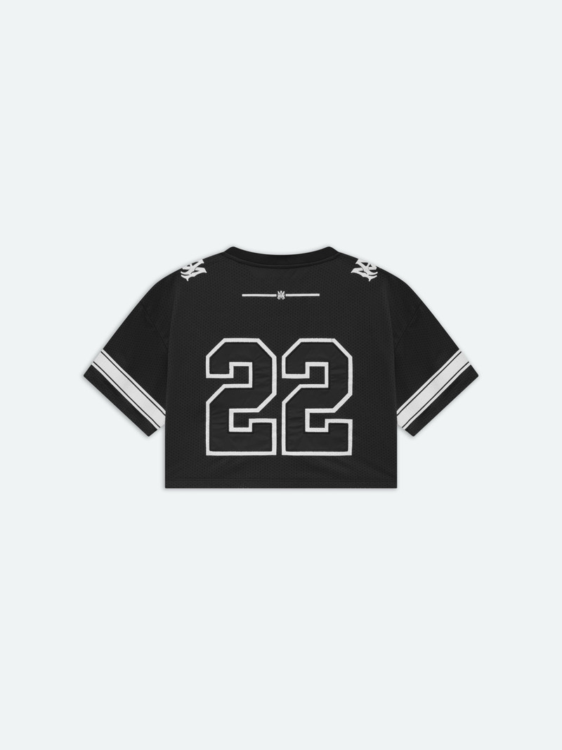 AMIRI WOMEN- MESH CROP FOOTBALL JERSEY outlook
