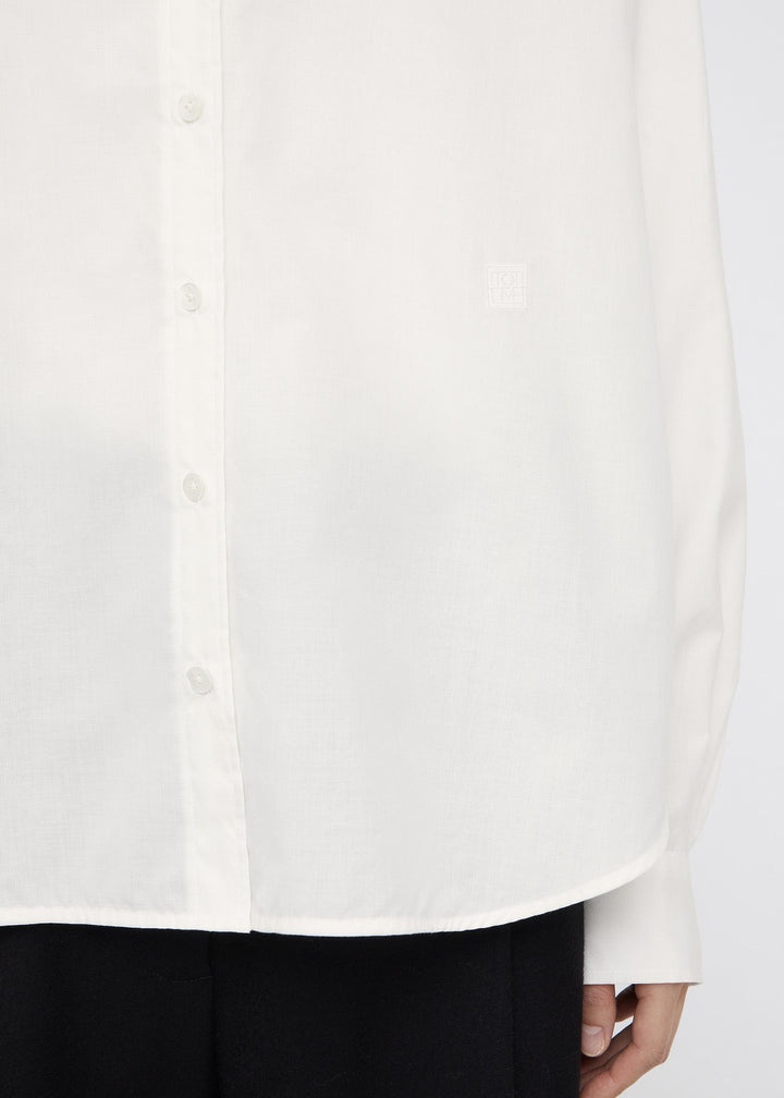 Signature cotton silk shirt macadamia - 5