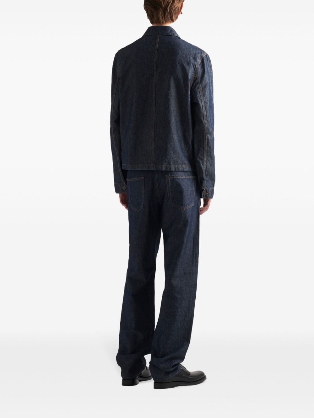 triangle-logo shirt jacket - 3