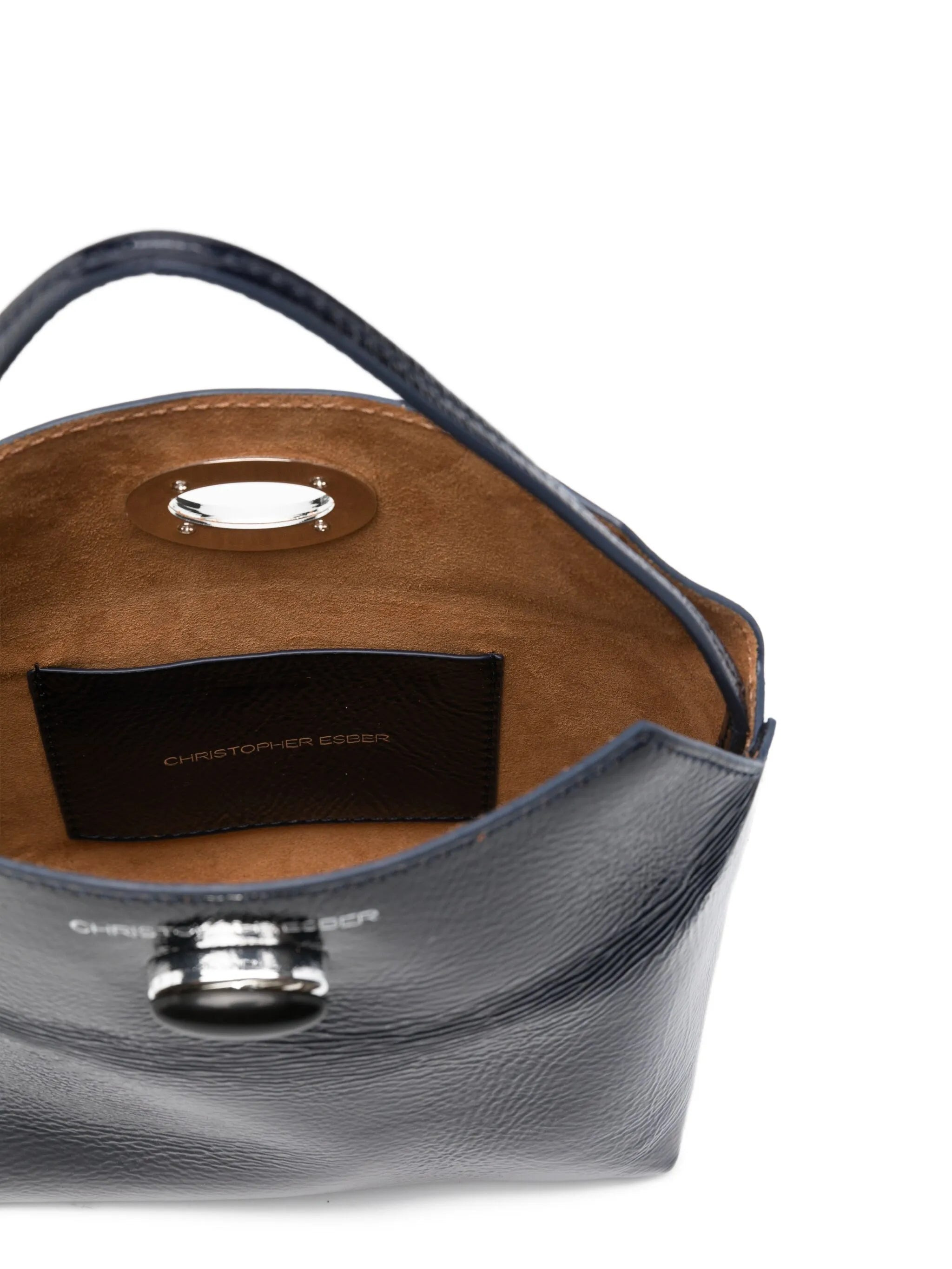 Christopher Esber Turnlock Patent-leather Mini Tote Bag - 5