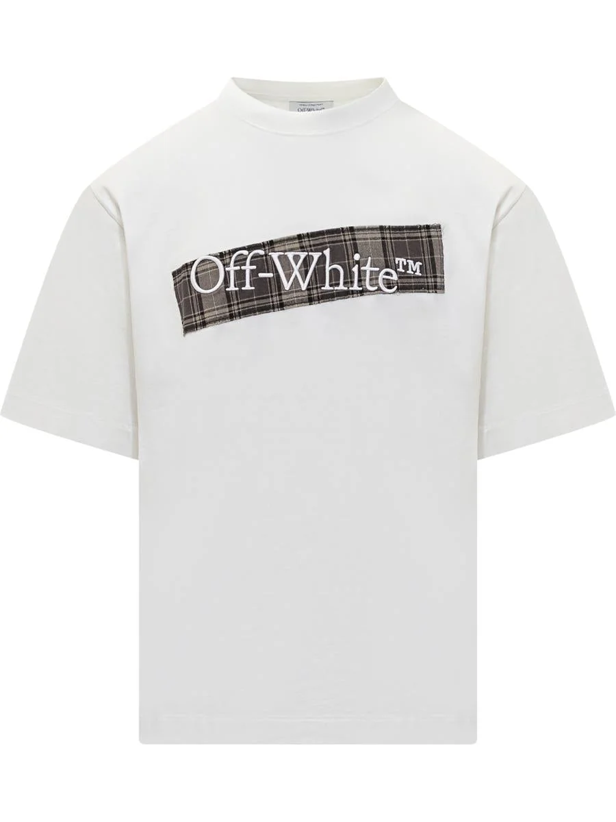 Off-White Off-White White T-Shirt With Scottish Logo Patch - 1