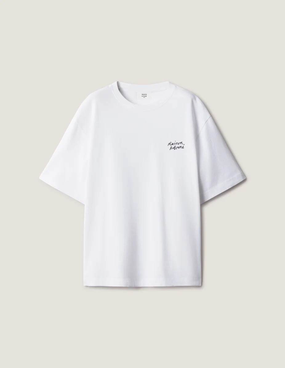 MAISON KITSUNE HANDWRITING OVERSIZE TEE-SHIRT - 1