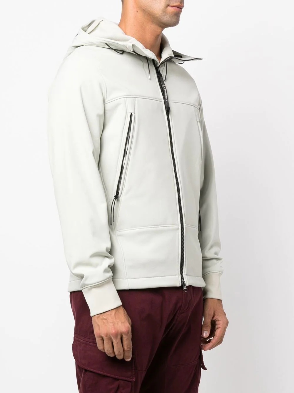 zipped-up hooded jacket - 3