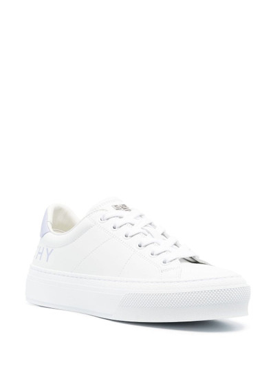 Givenchy logo-print leather sneakers outlook