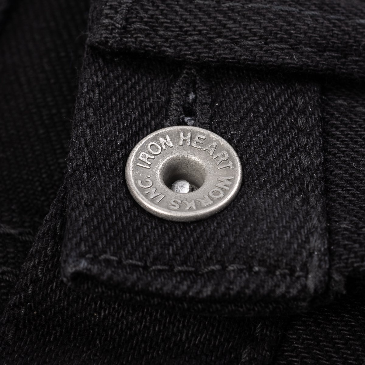 IH-888S-SBG 21oz Selvedge Denim Medium/High Rise Tapered Cut Jeans -  Superblack (Fades To Grey) - 7