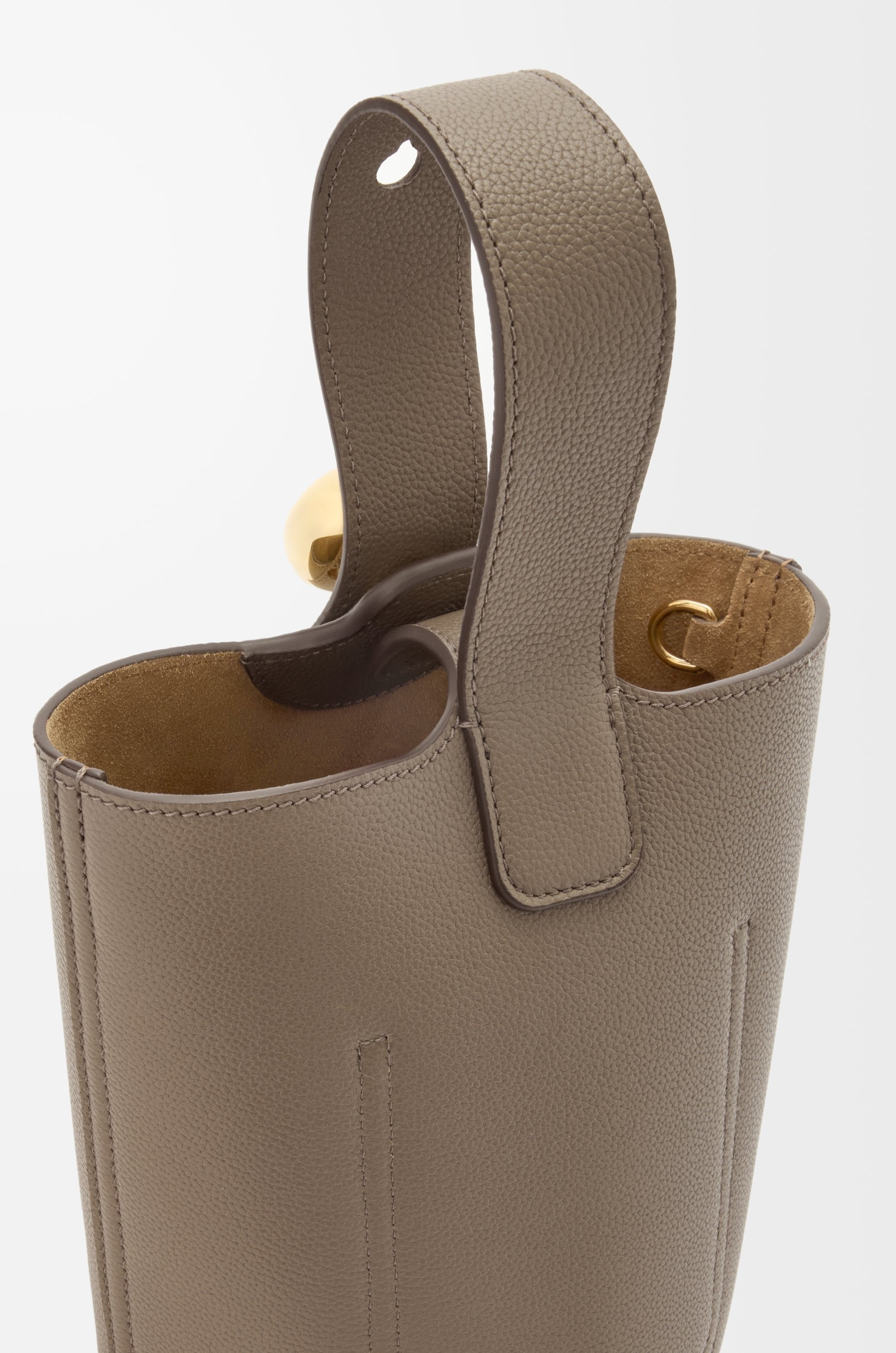 Mini Pebble bucket in soft grained calfskin - 10