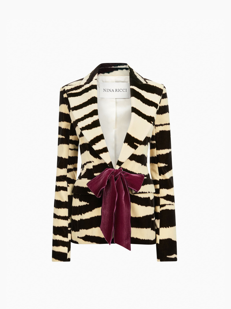 Zebra-Print Tailored Blazer 6