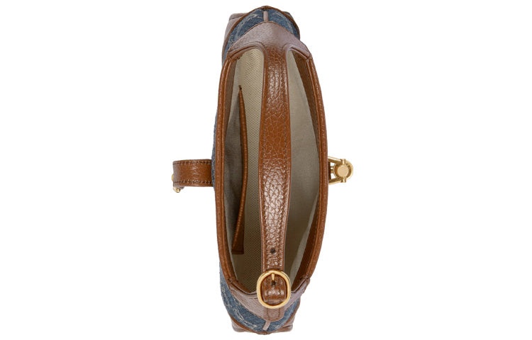 (WMNS) Gucci Jackie 1961 Series miniDenimSingle Shoulder Bag Brown color combination 637092-2KQGG-83 - 9