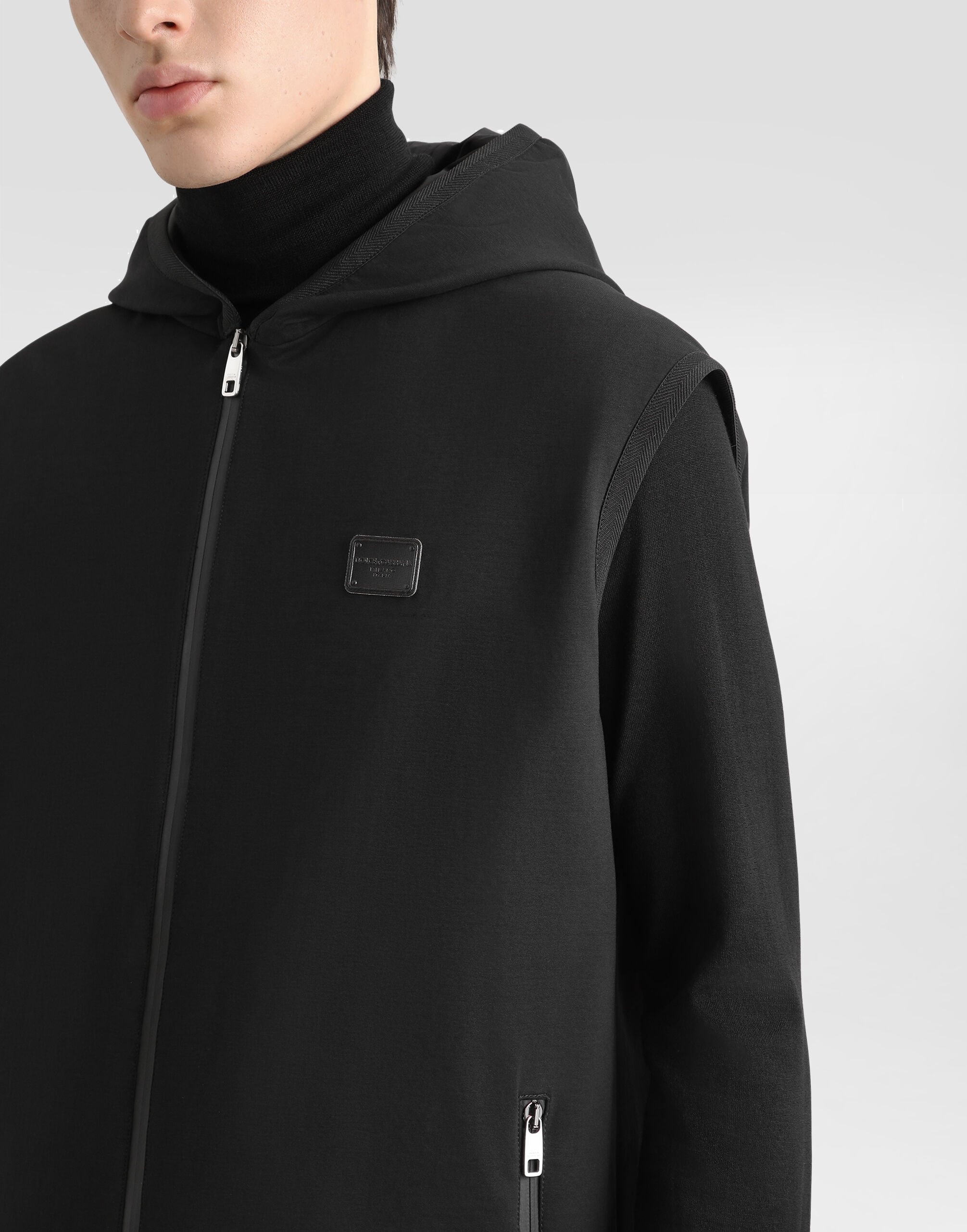 Technical fabric vest with hood - 4