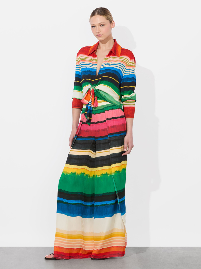 Alice + Olivia HANNON TIE FRONT BLOUSE outlook