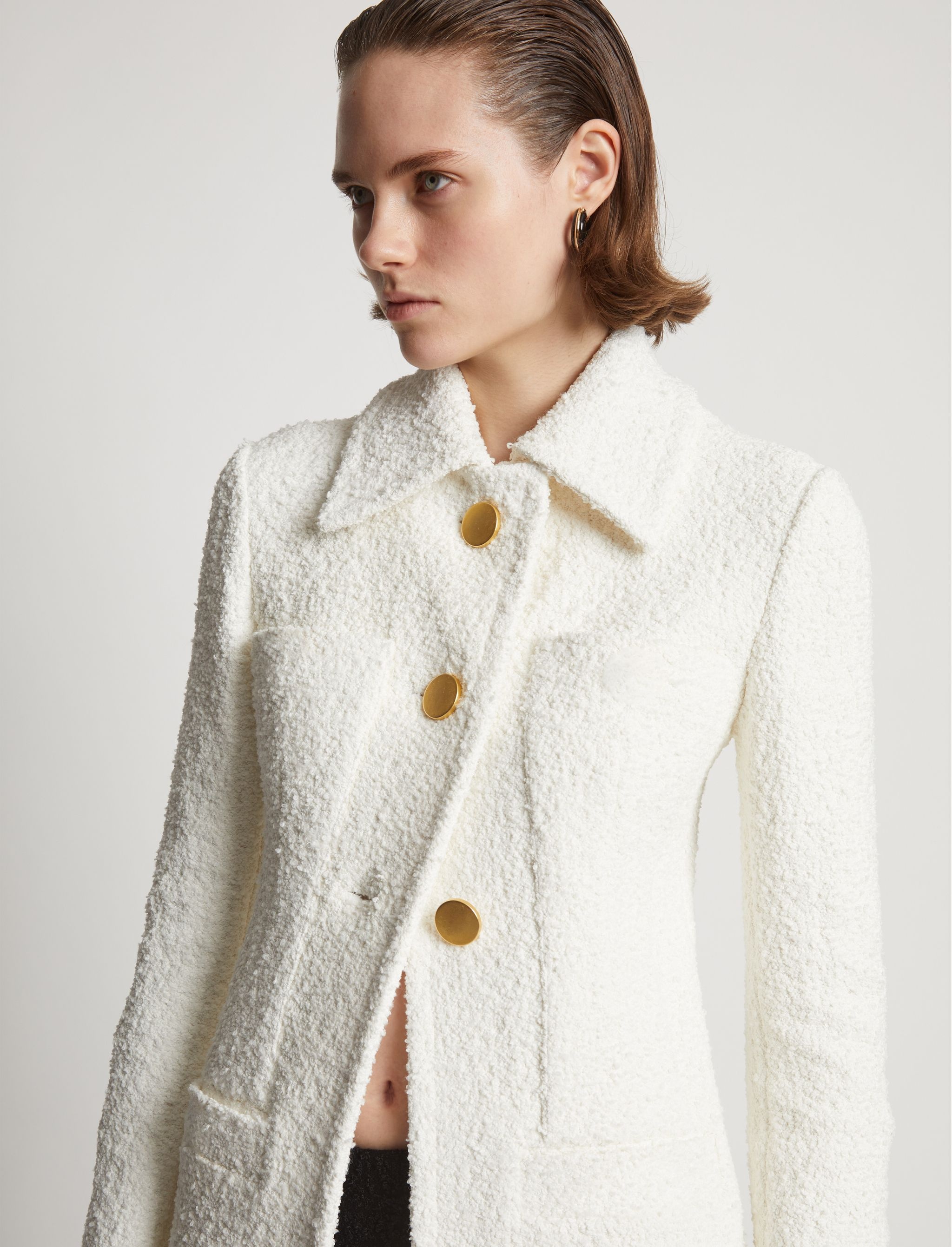 Stretch Boucle Coat - 5