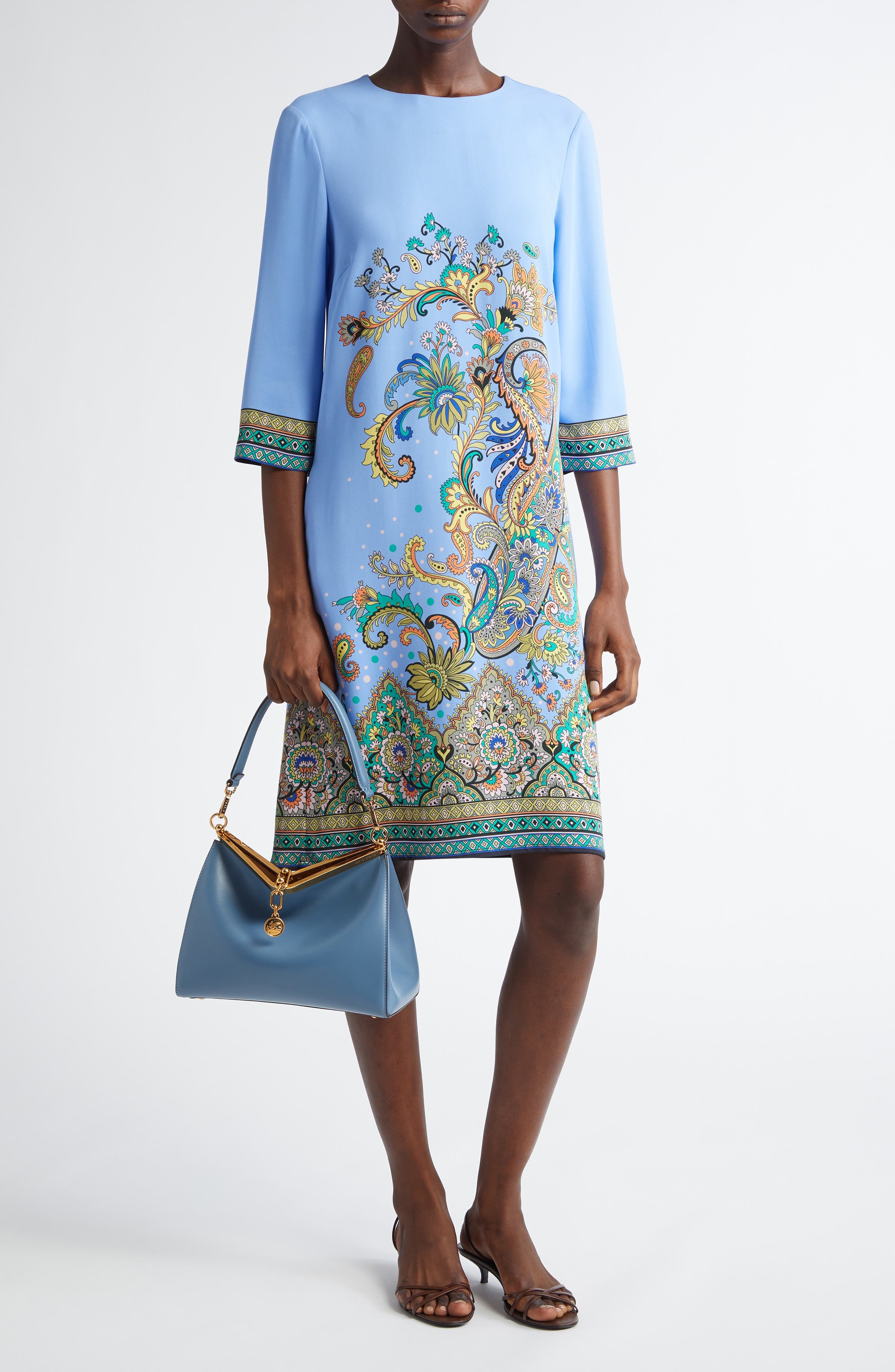 Etro Paisley Shift Dress in Stampa F.do Blu at Nordstrom - 1