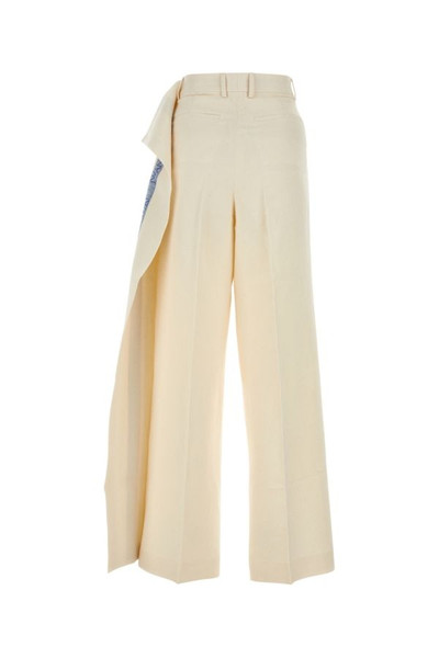 JW Anderson Ivory cotton blend wide-leg pant outlook