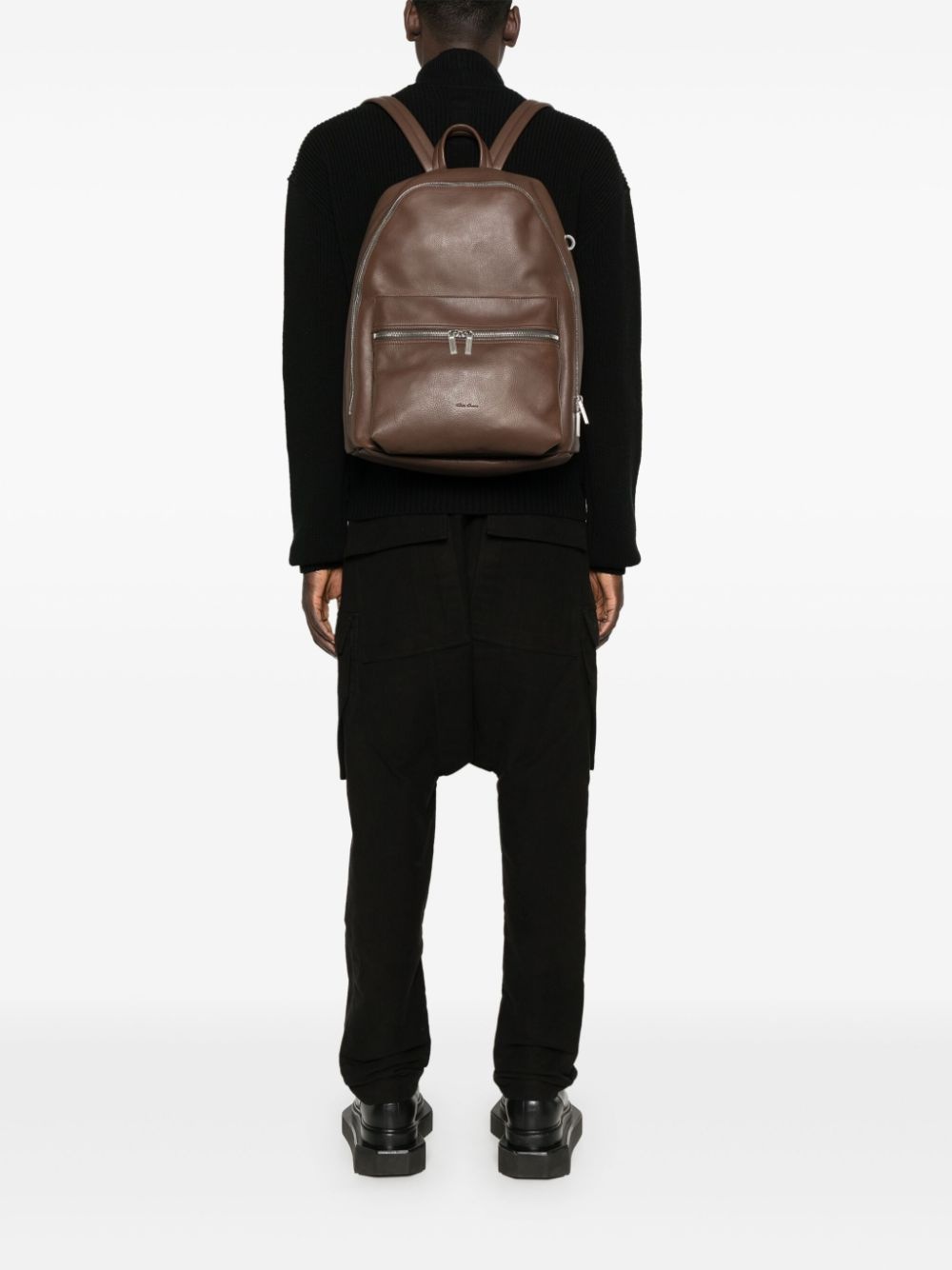 logo-debossed backpack - 2
