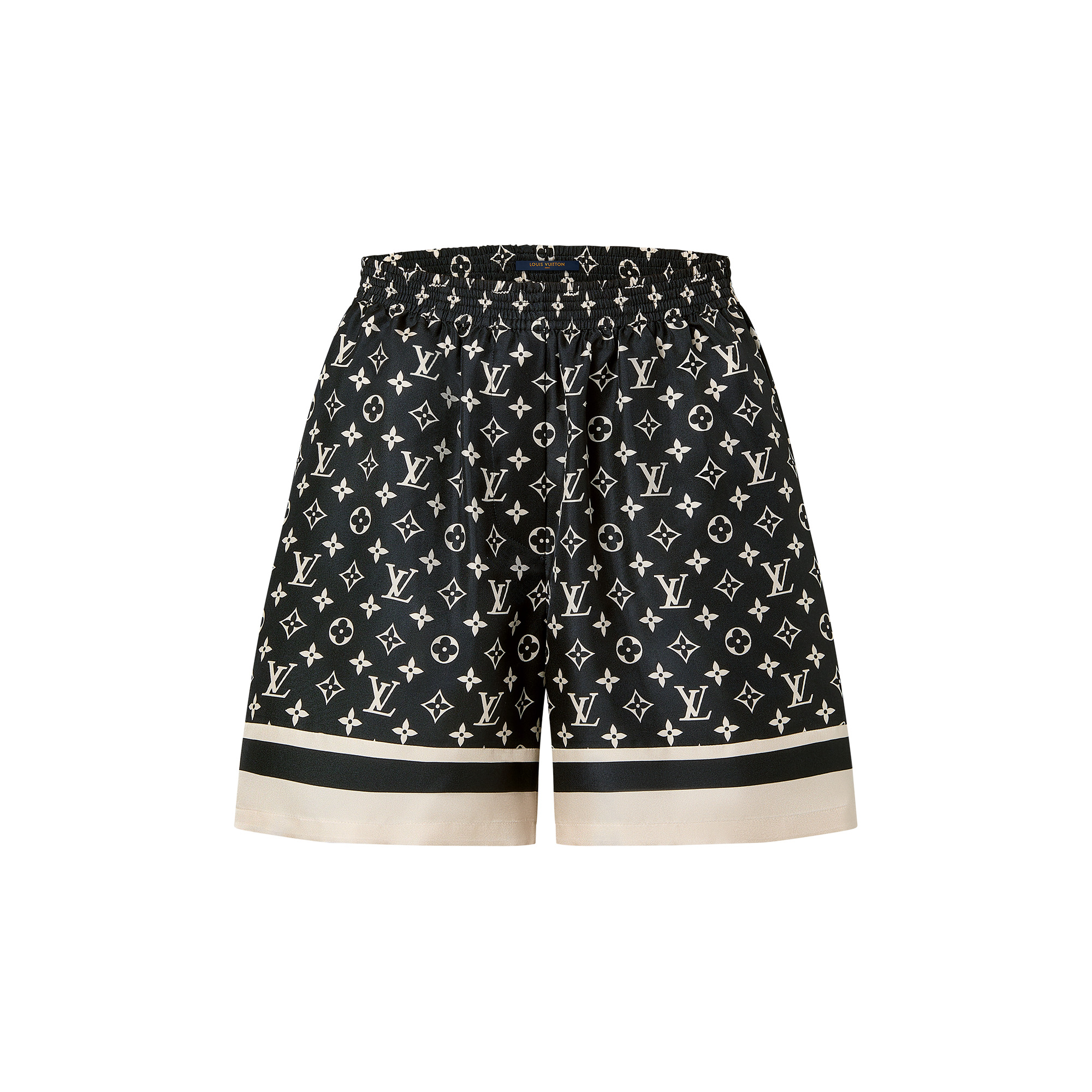 Stripe Accent Monogram Pajama Shorts - 1