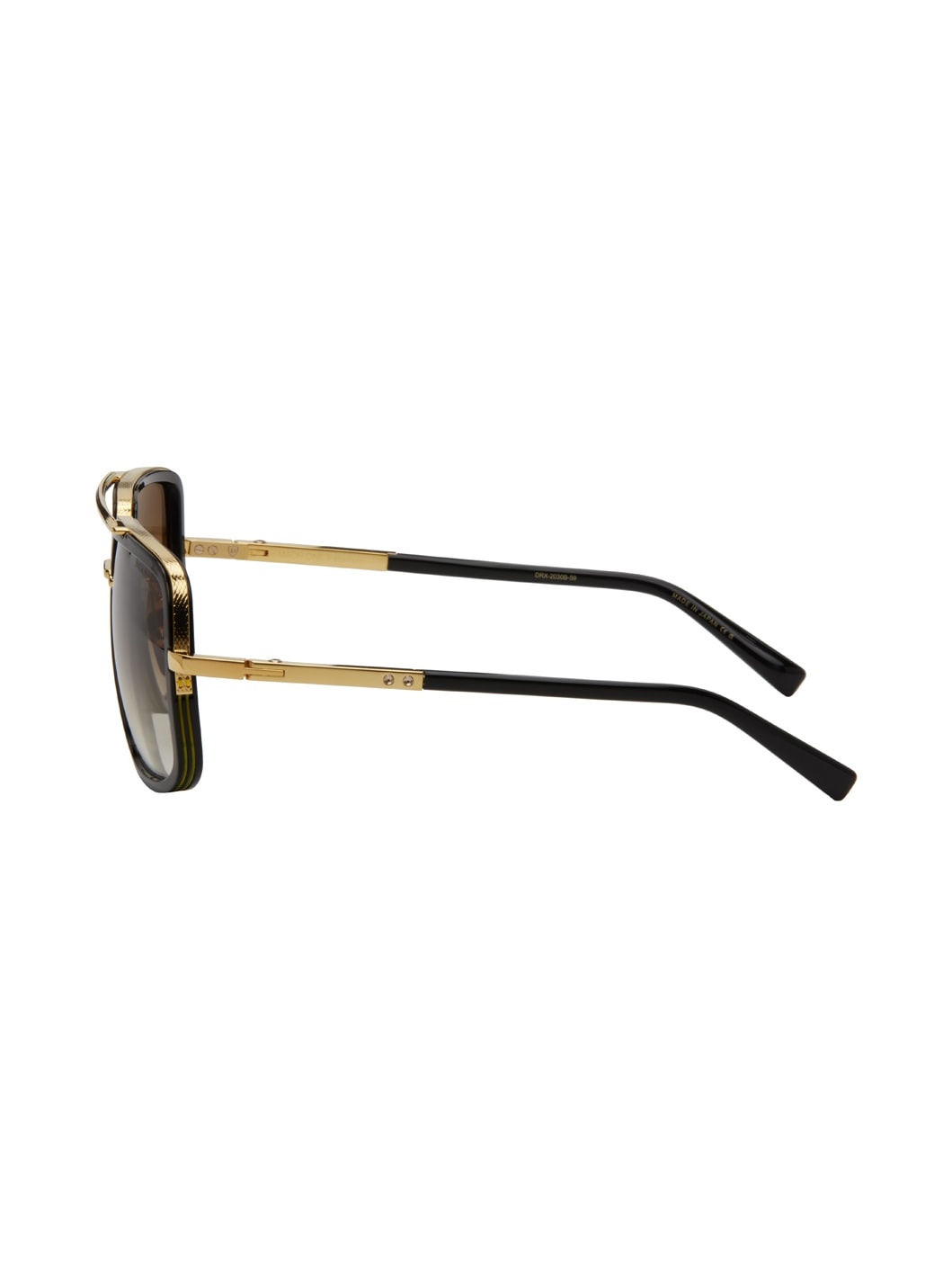 Black & Gold Mach-One Sunglasses - 3