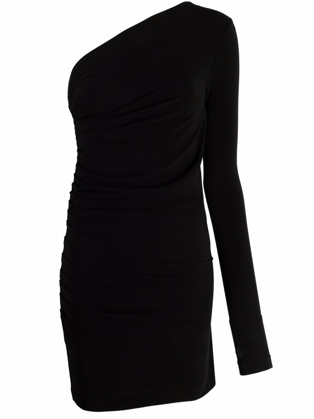 one-shoulder fitted minidress - 1