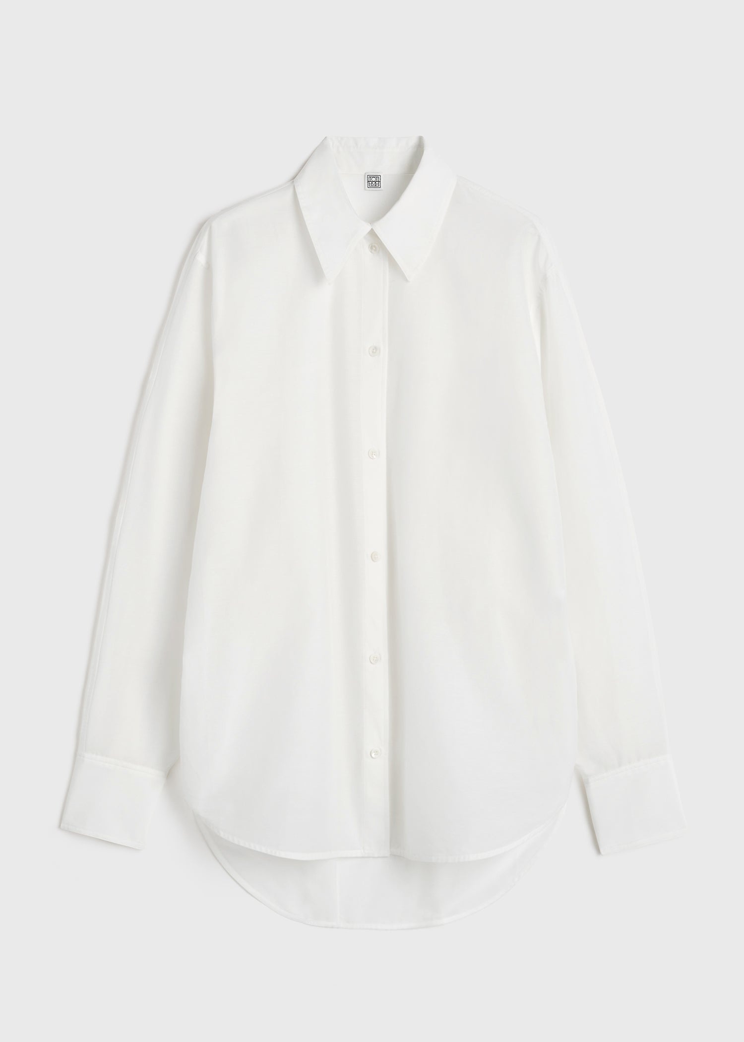 Kimono-sleeve cotton shirt white - 1