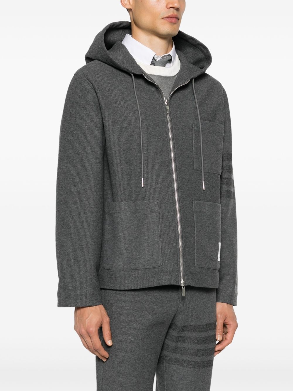 4 Bar-stripe hooded jacket - 3