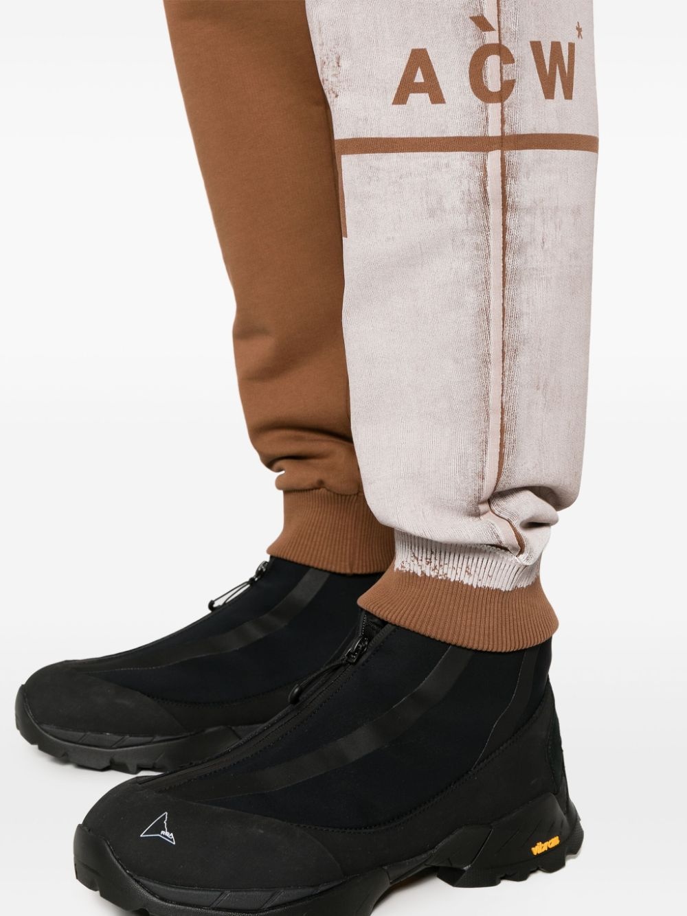 Brushstroke cotton track pants - 5