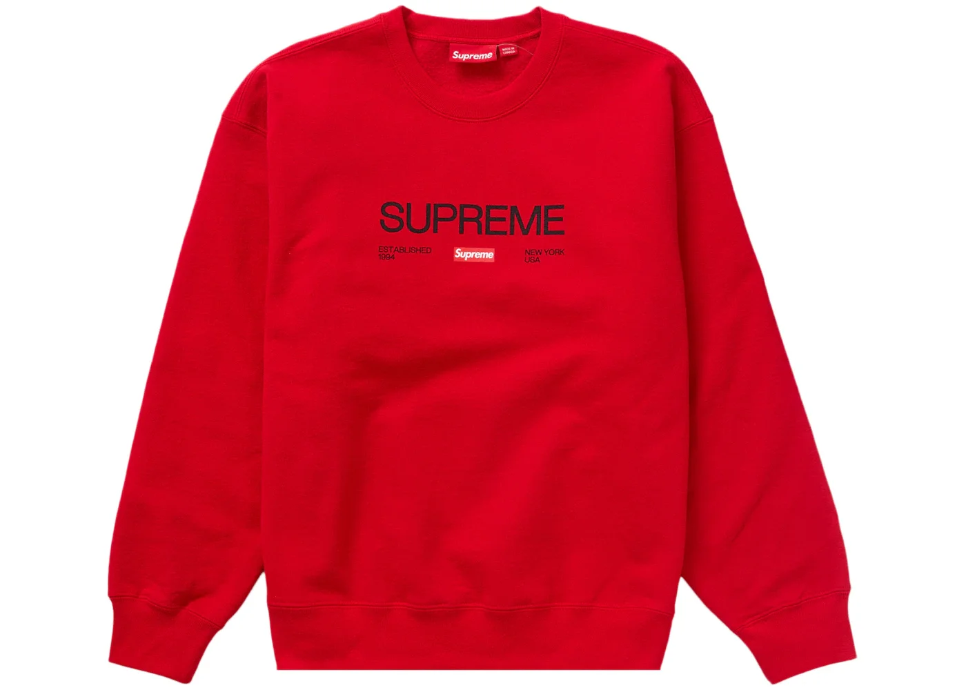 Supreme Established Crewneck Red - 1