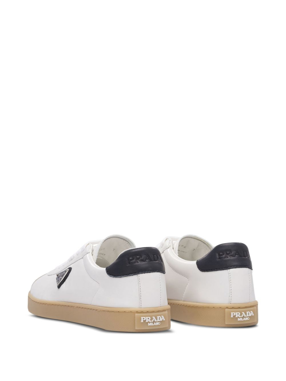 Track leather logo-plaque sneakers - 3