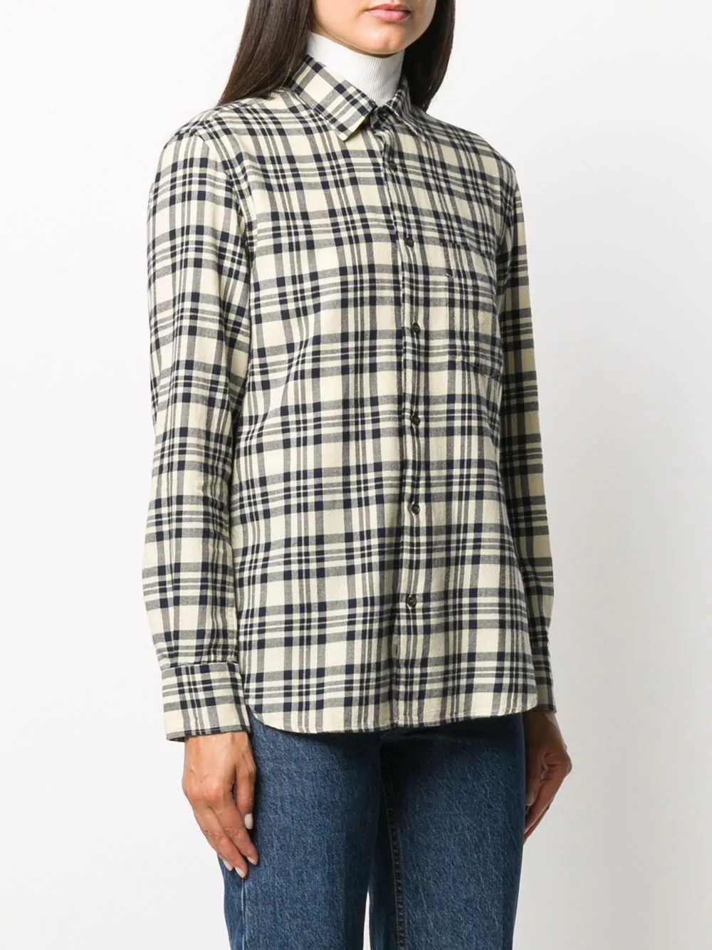 checked cotton shirt - 3