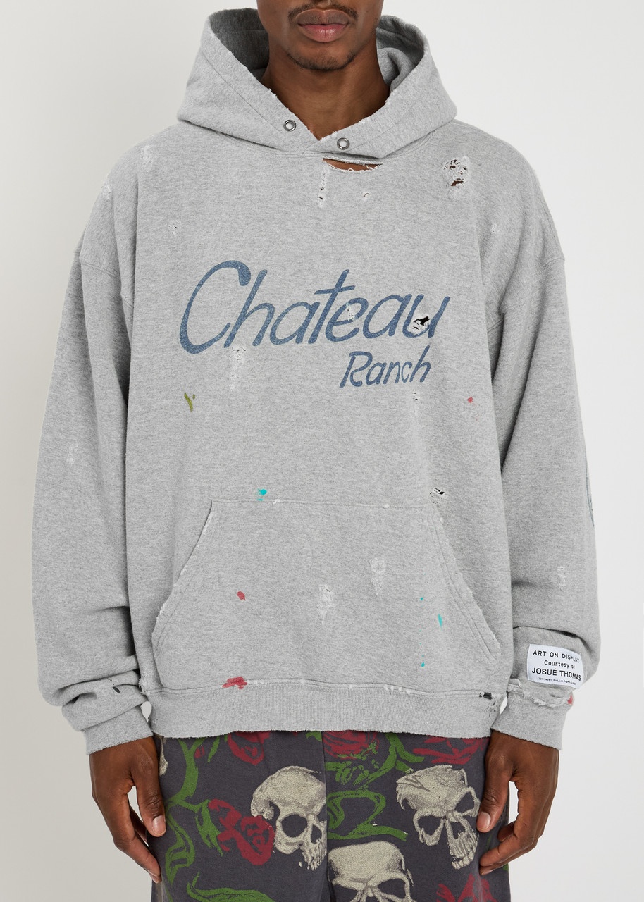 Gallery Dept. Distressed Chateau Ranch Hooded Cotton-blend Sweatshirt - 2