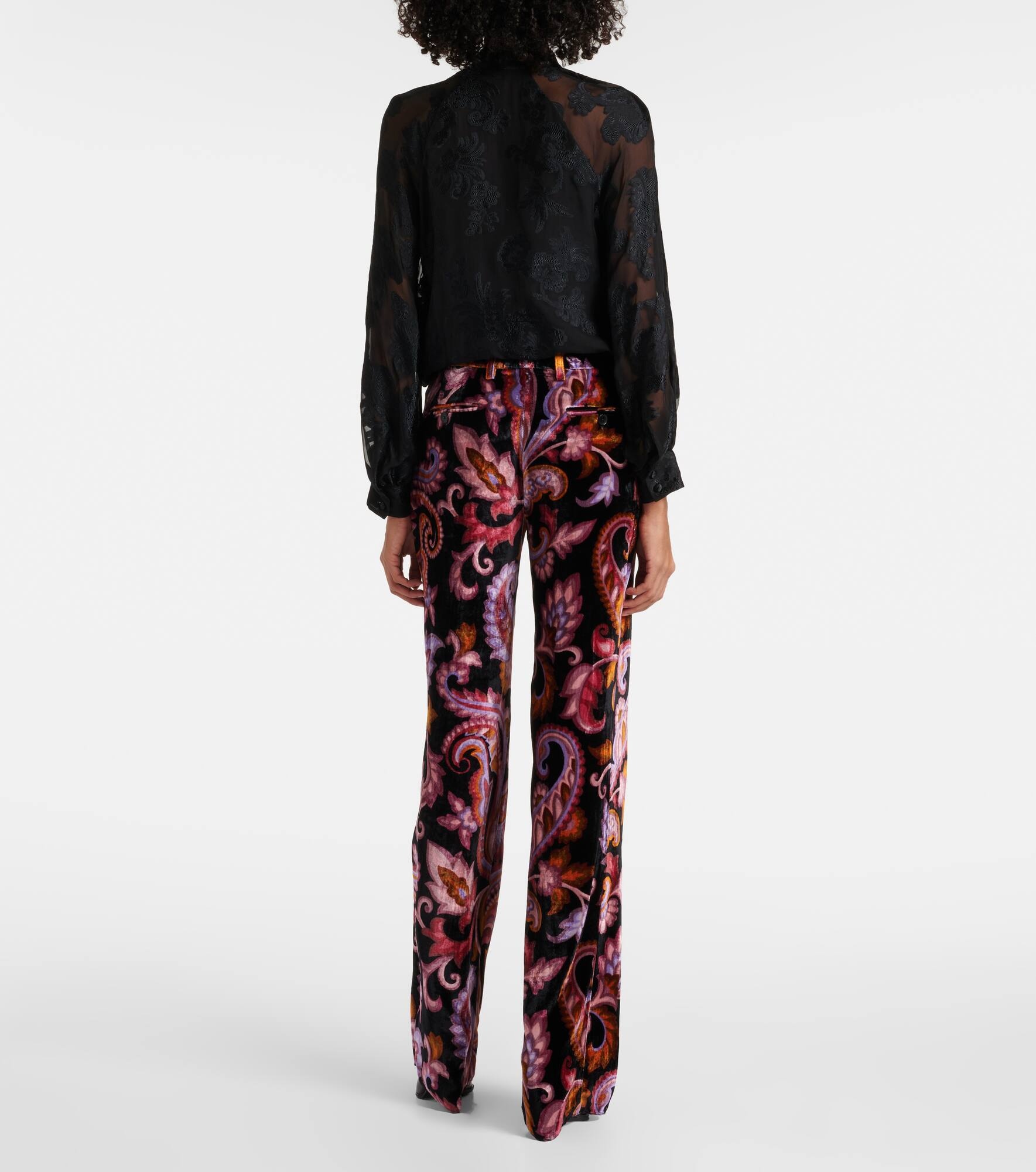 Jacquard straight pants - 3