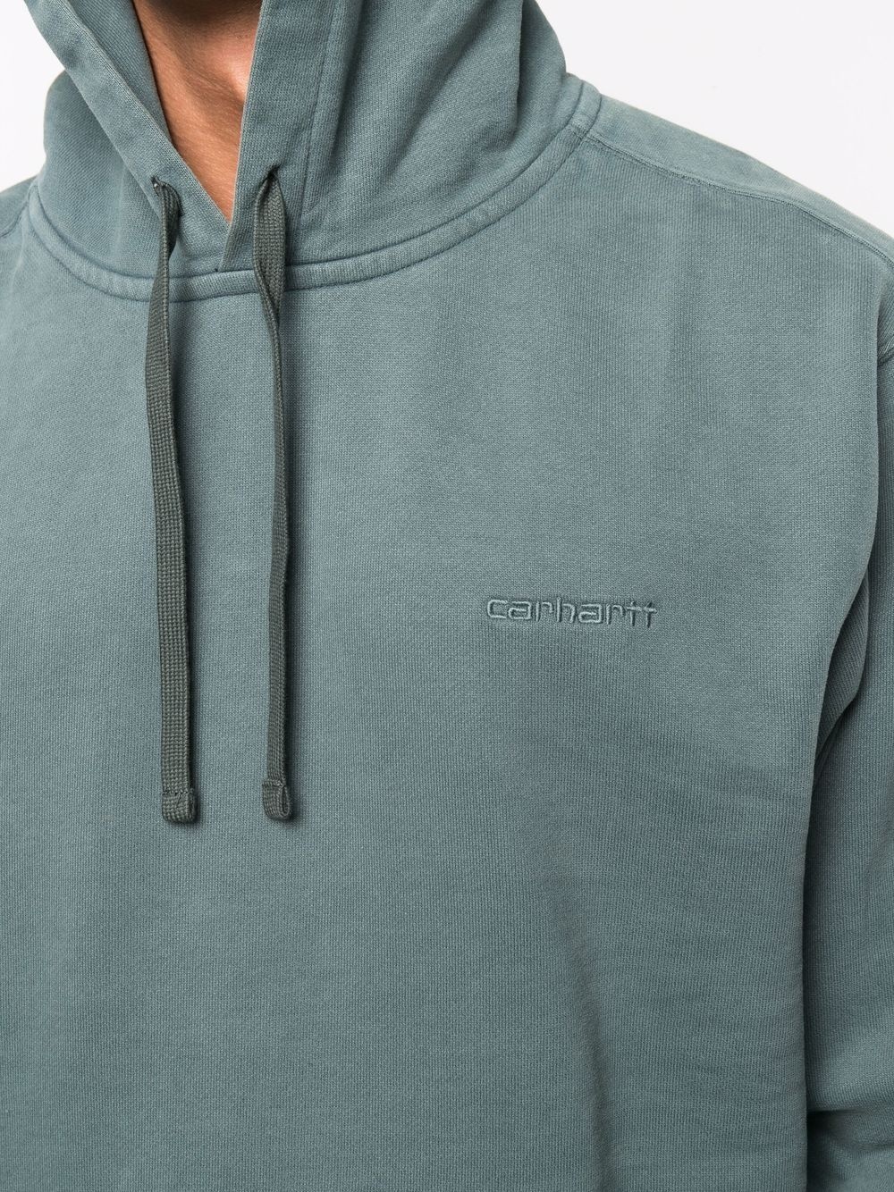 embroidered-logo drawstring hoodie - 5