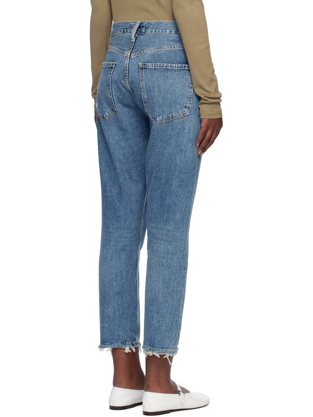 AGOLDE Blue Riley High Rise Straight Crop Jeans | REVERSIBLE