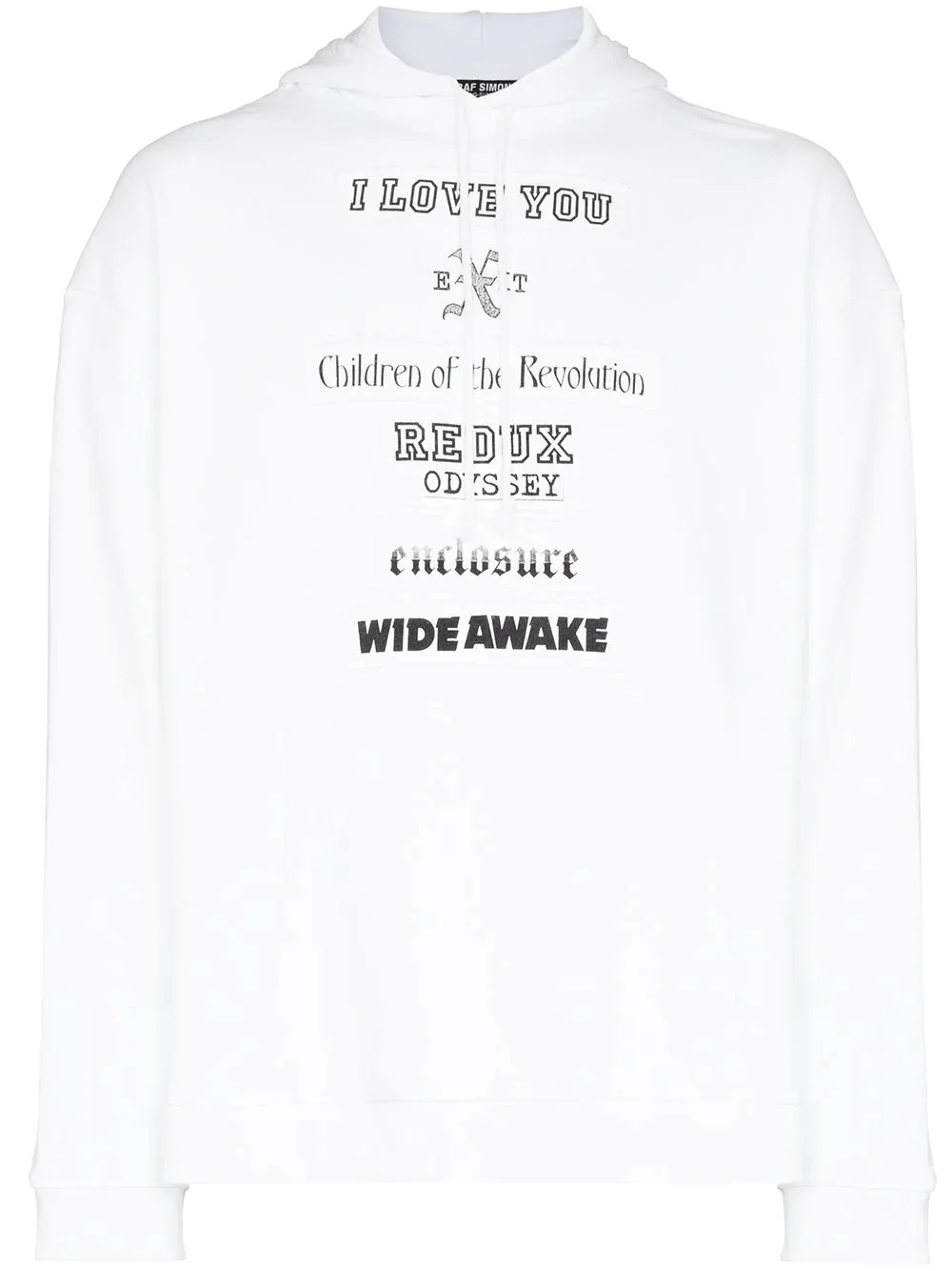 Chest-Print hooded sweatshirt - 1