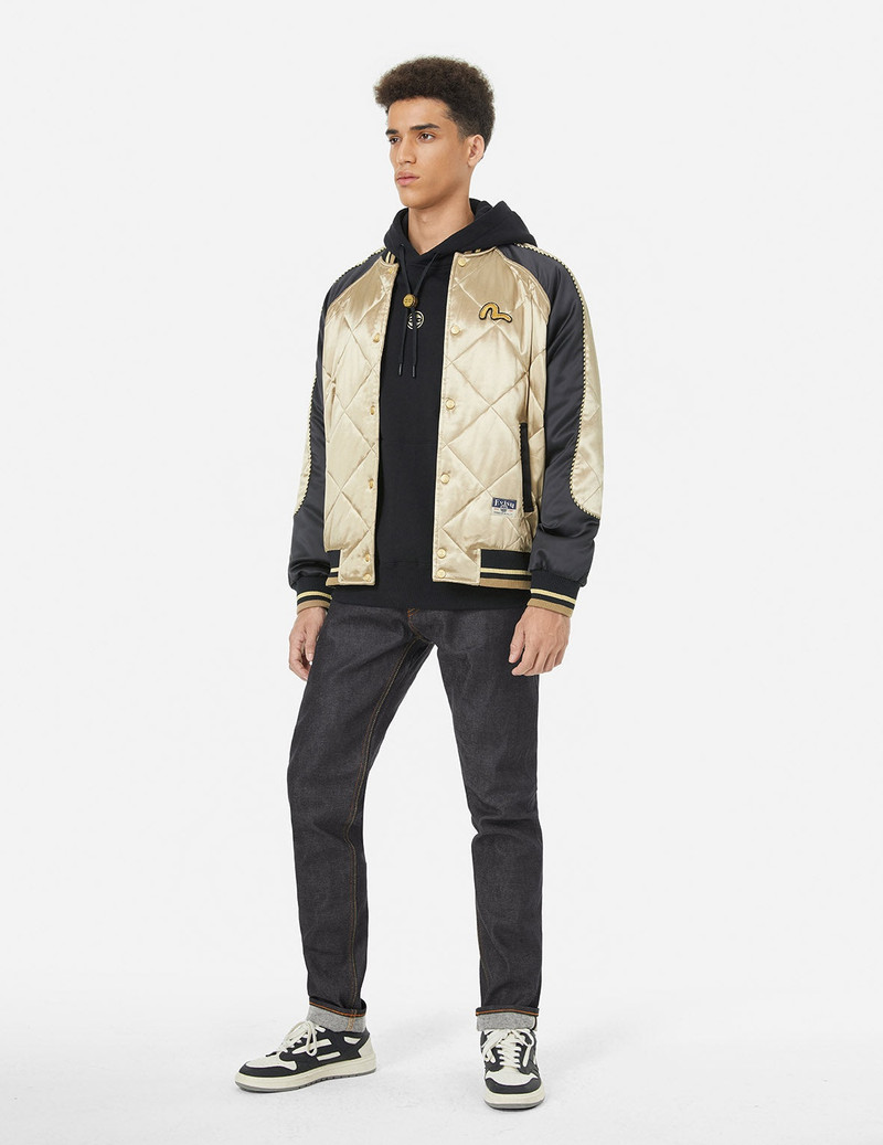 Seagull Metallic Embroidery Carrot Fit Jeans #2017 4