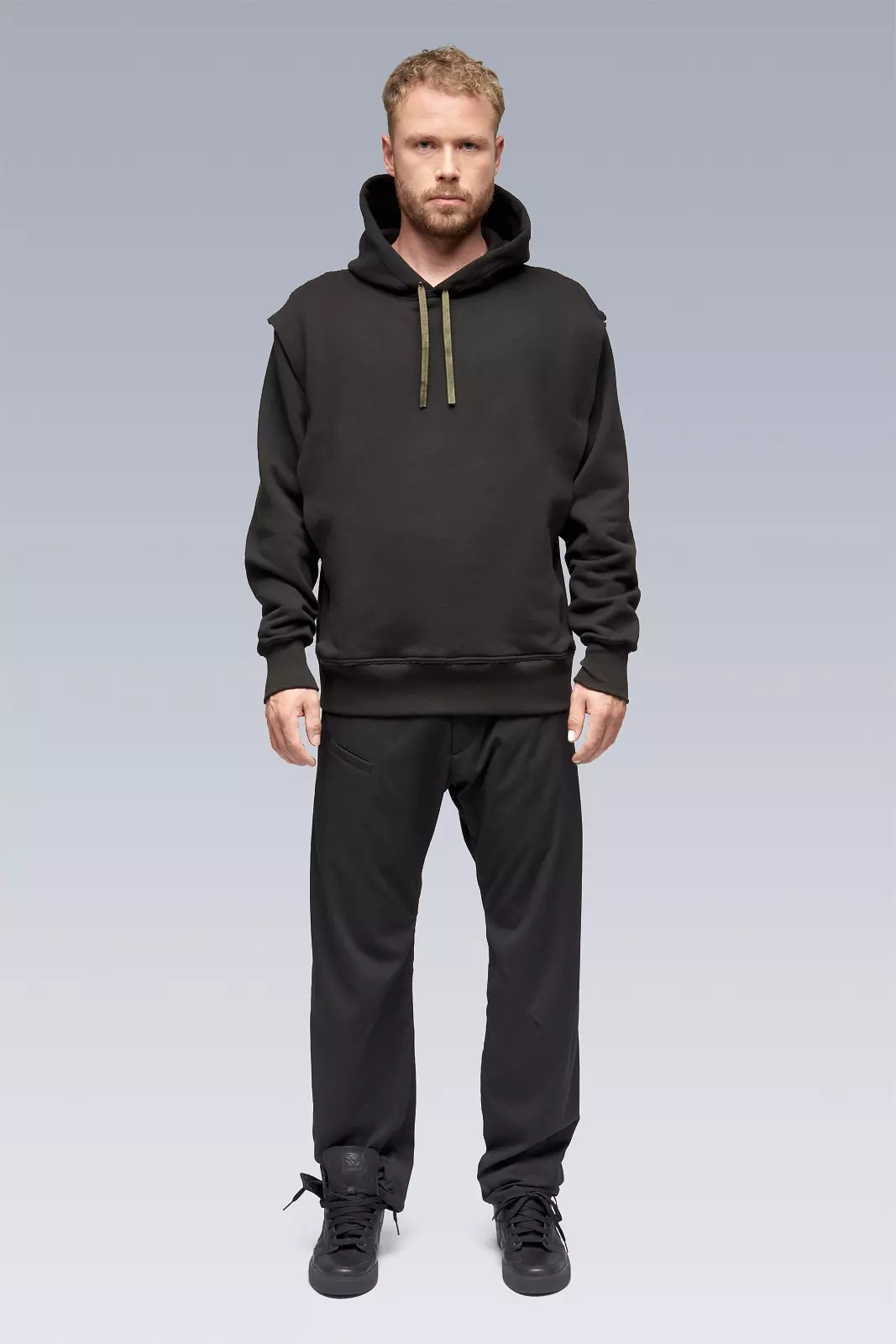 S26-PR Organic Cotton Hooded Sweatshirt Black - 1