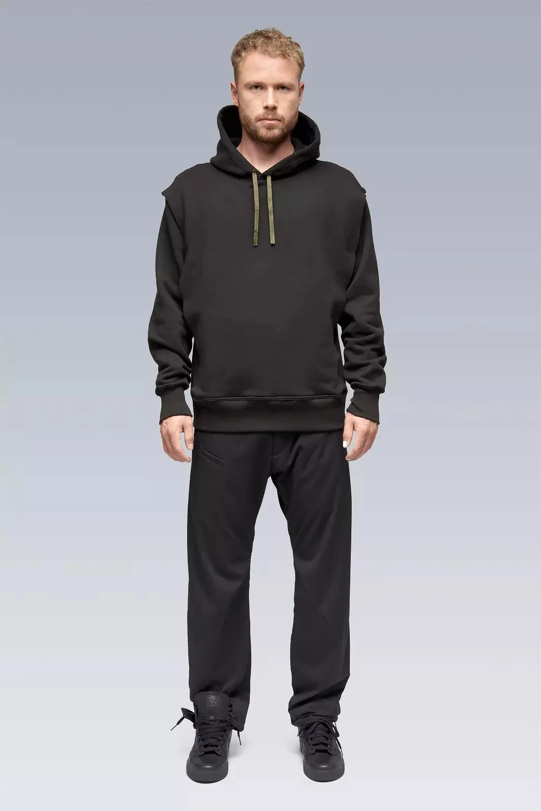 S26-PR Organic Cotton Hooded Sweatshirt Black - 1